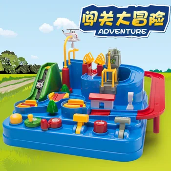 

2018 explosion models pure manual mechanical track car Shaoguan big adventure puzzle children's toys