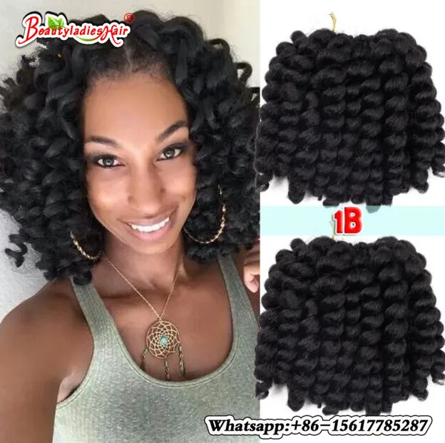 Crochet Braid Extensions Afro Twist Synthetic Hair Bundles Short