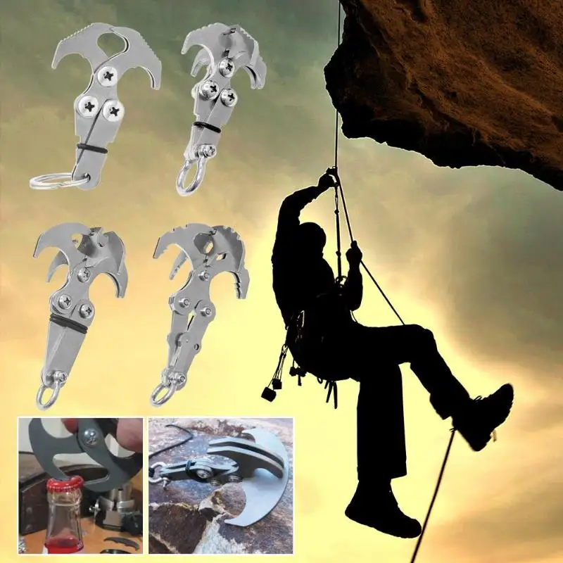 الفولاذ المقاوم للصدأ عالية الأداء بقاء للطي تصارع هوك تسلق مخلب في الهواء الطلق حلقة تسلق فتاحة الزجاجات تسلق اكسسوارات الفولاذ المقاوم للصدأ عالية الأداء بقاء للطي تصارع هوك تسلق مخلب في الهواء الطلق حلقة تسلق فتاحة الزجاجات تسلق اكسسوارات