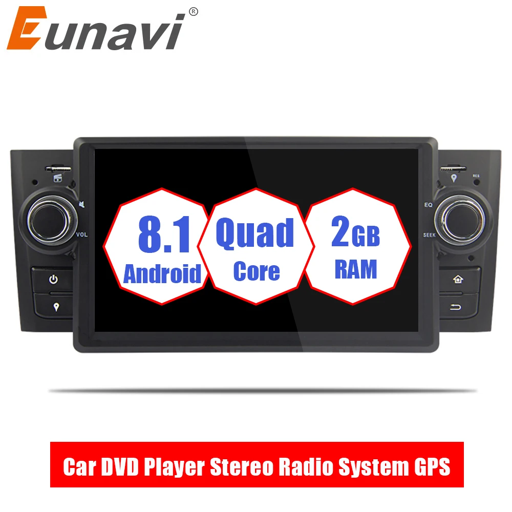 Eunavi 1 Din 7'' Quad core Android 8.1 Car DVD Player Stereo Radio System GPS Navi for Fiat Linea Grande Punto 2007-2012 USB BT Eunavi 1 Din 7'' Quad core Android 8.1 Car DVD Player Stereo Radio System GPS Navi for Fiat Linea Grande Punto 2007-2012 USB BT