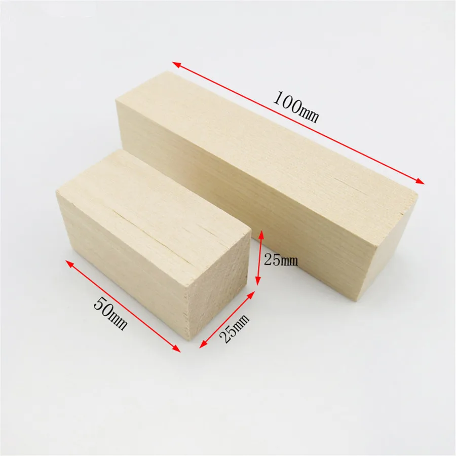 2pcs/lot J407 Cuboid Birch Stick 50/100mm Length 25*25mm Cross Section Small Wood Block Model Making Sell at a Loss 2pcs free shipping ktv bronze european palace carved gate handle new villa glass wood door pull artificial solid holder 430mm