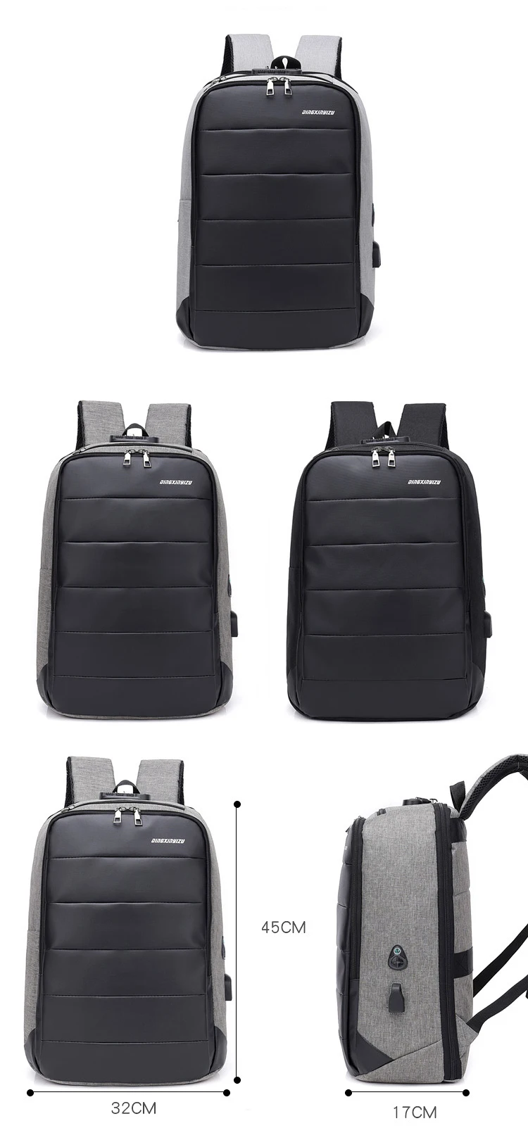 USB Charging Laptop Backpack Men Multifunct Anti Theft Backpack Men Travel Backpack Waterproof School Bag Male Mochila