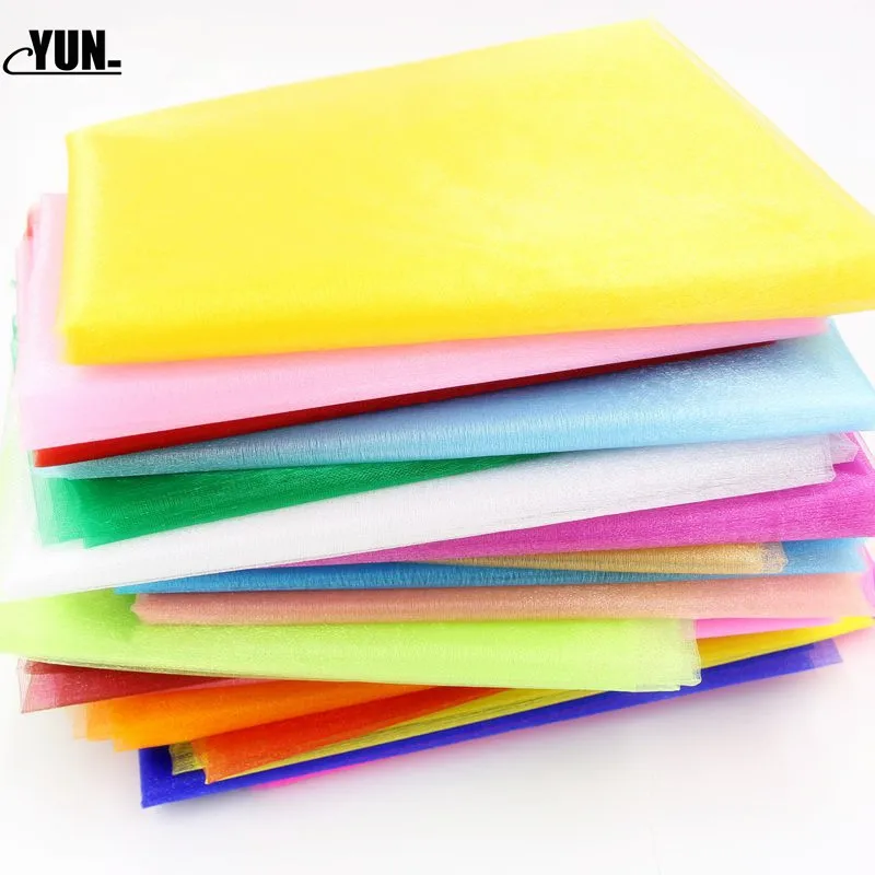 5pcs 48CM5M Pure Crystal Transparent Tulle Wedding Dress Tulle Transparent Yarn Gauze Elements Party Decoration Flower Door 6D (1)