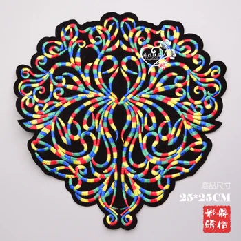 

DIY New High-quality Embroidery Handmade Colorful flowers patch applique by sew-on