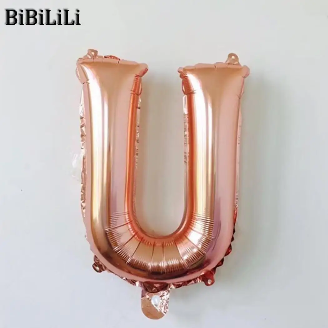 

Foil Decorations Gold Balloons Party Letter Casual Shape Rose Large