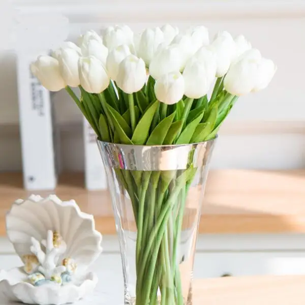 

6 colors Upick--20PCS/Lot Real Touch PU Tulip Flower Wedding Bouquet Artificial Flower silk flower Wedding party Home Decoration
