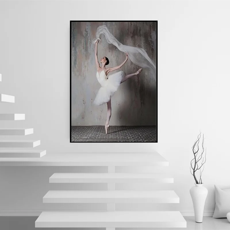 Ретро ностальгическая балерина красота картины простой современный декор для гостиной живопись скандинавские украшения дома холст стены искусства плакат