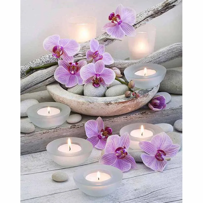 Алмазная 5d живопись сделай сам вышивка крестиком Zen orchid алмазная цветы кристалл