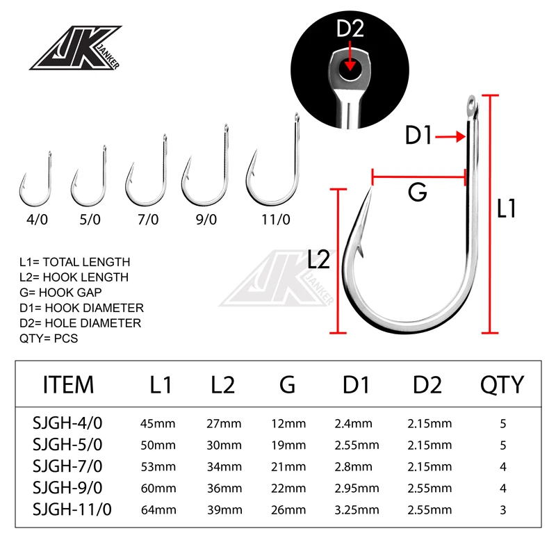 JK 4X тяжелый дорожный крючковый лов, крючки, станок и медленно Big Game рыболовный крючок 420 Сталь Морская рыбалка рыболовный крючок Япония рыболовные изделия 5/0 7/0 9/0 11/0