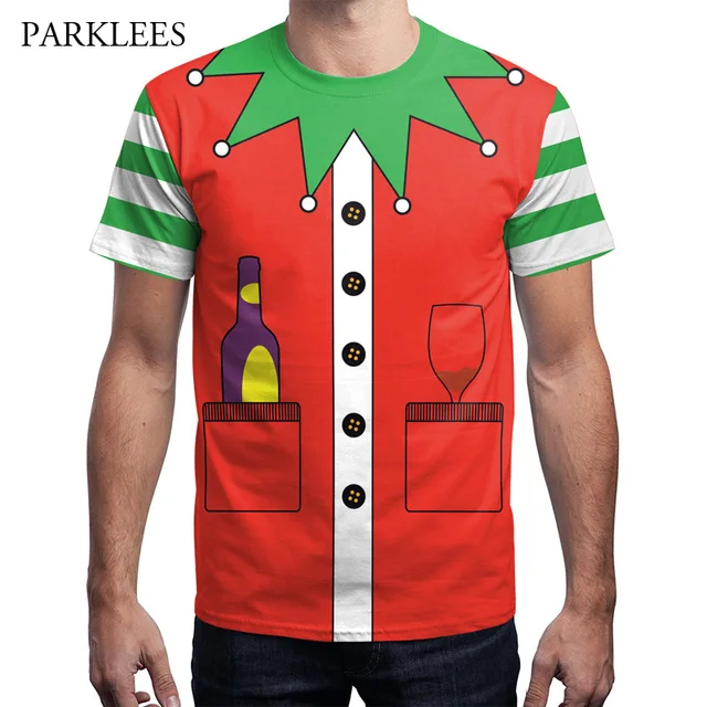 fake two piece t shirt menwomen funny christmas tee shirt homme 2018 new 3d - Funny Christmas T Shirts fake two piece t shirt menwomen funny christmas tee shirt homme 2018 new 3d - Funny Christmas T Shirts