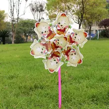3D красочный милый мультфильм животных барабан ветряная мельница для сада, двора, улицы Декор Детская игрушка-подарок для детей