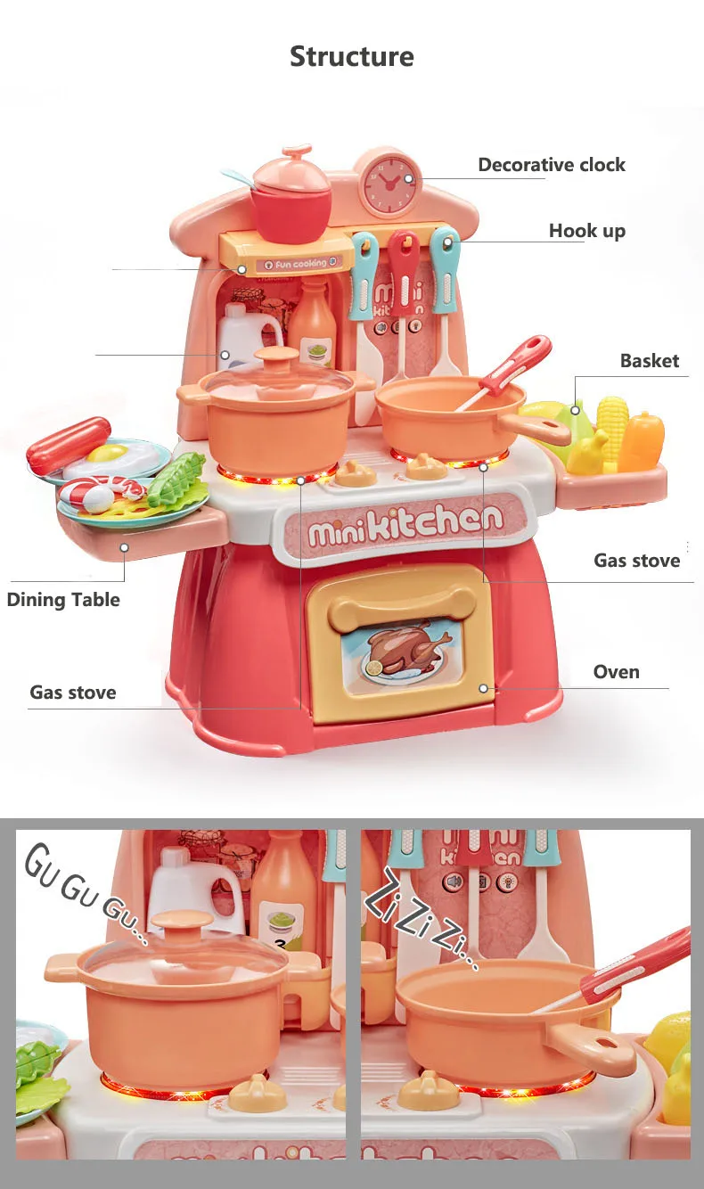 Детские блестящие кухонные игрушки, пластиковые ролевые игры, детские игрушки, 26 шт., кухонные игрушки для приготовления пищи, набор для девочек, игры в подарок