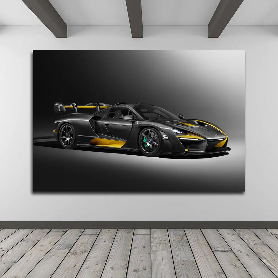 

Super Car McLaren Senna Wallpaper Picture Printed Wall Art Canvas Poster Framed Painting for Room Decor
