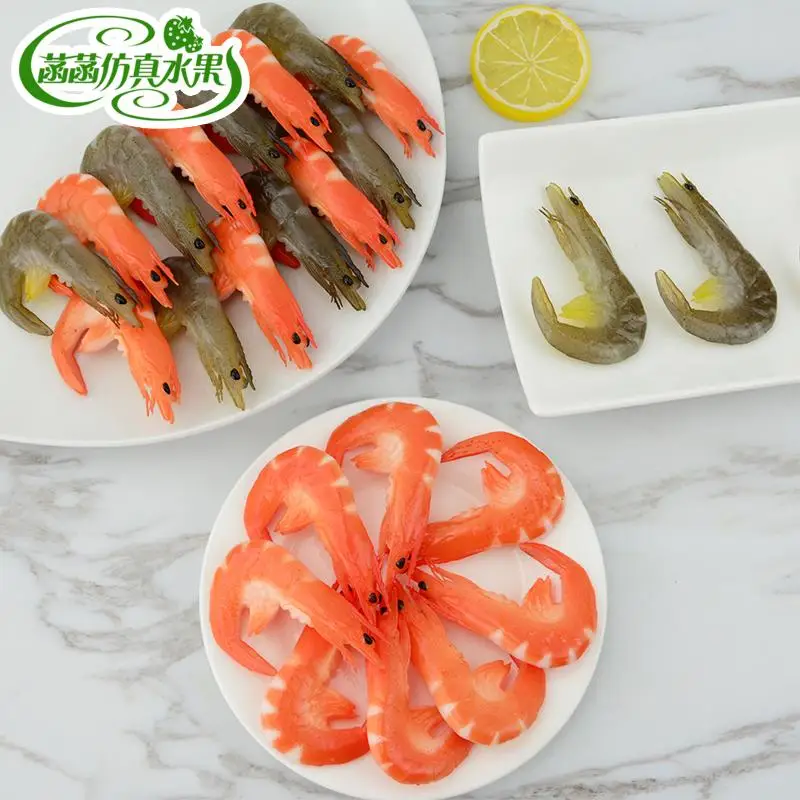 

Artificial food shrimp brased shrimp model props toy