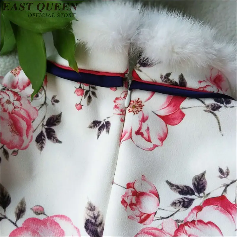 Платье Qipao в китайском стиле сексуальное облегающее женское платье с меховым