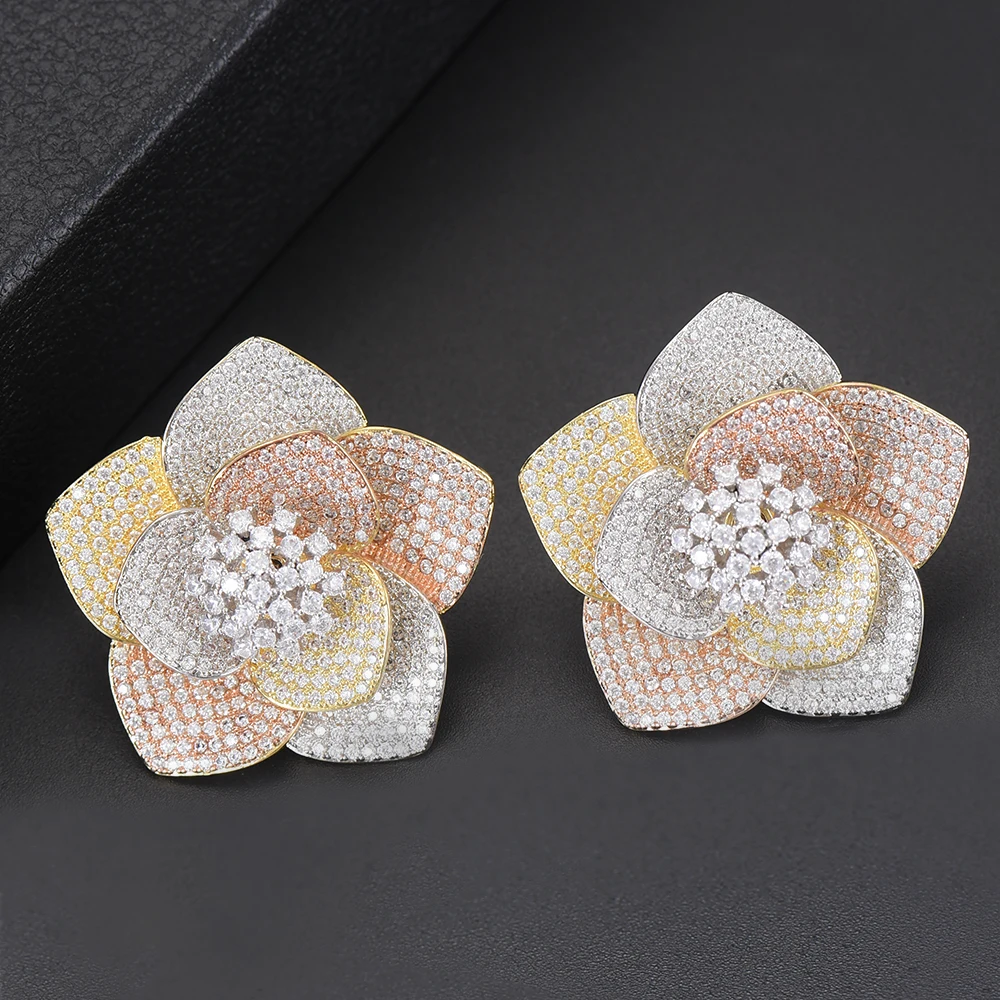

GODKI Luxury Flower Nigerian Long Dangle Earrings For Women Wedding Cubic Zircon Crystal CZ Dubai Indian Bridal Earrings Hot