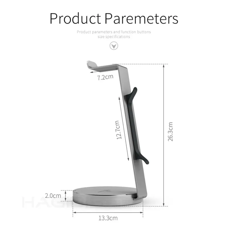 Hagibis USB 3 0 Earphone Hanger Headset Headphone Stand Holder With 4 Ports of 3 0 Usb Hub Display for Headphones Cable Storage