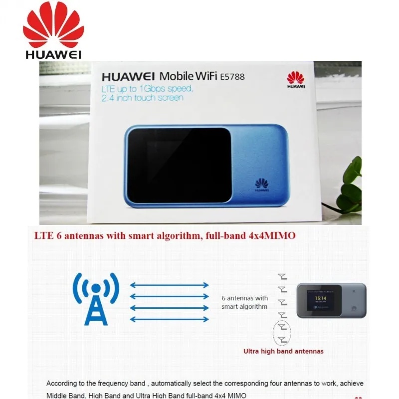 Huawei E5788 CAT16 1 Гбит/с загрузки мобильный WiFi 4G точка доступа LTE портативный маршрутизатор E5788u-96a