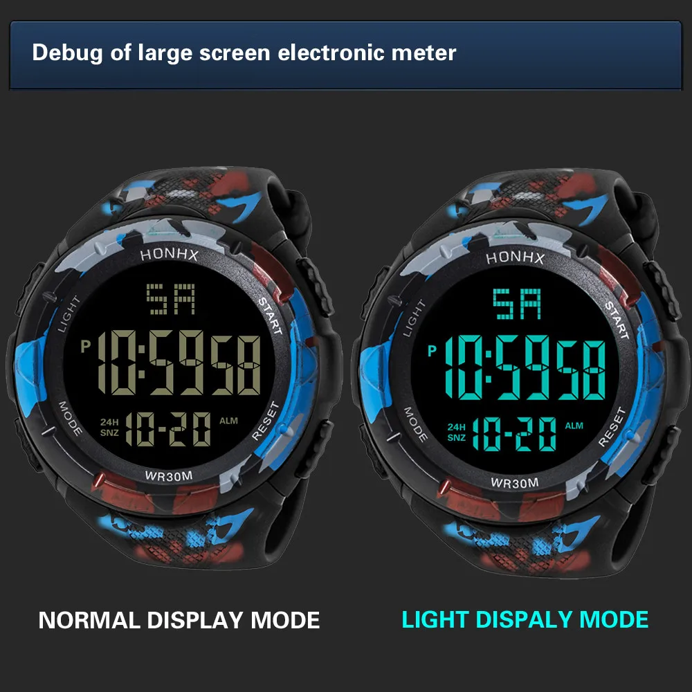 5002LED водонепроницаемые цифровые Модные кварцевые часы военные спортивные мужские montre homme Новое поступление горячая распродажа