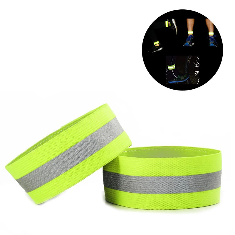 

New Hot 1pc Running Fishing Cycling Reflective Strips Warning Bike Safety Bicycle Bind Pants Leg Strap Reflective Tape wholesale