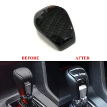 ABS ручка переключения передач крышка центральный ободок крышка ручка переключения передач головка переключения стикер на ручку крышка переключения передач отделка для Honda Civic