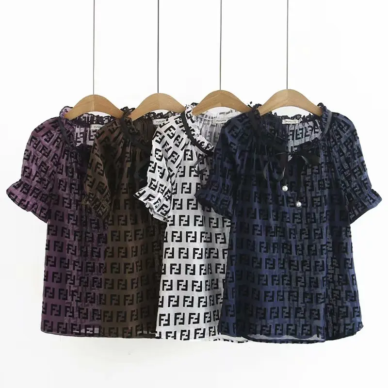 

2019 Spring Oversized Plus Size Women T Shirt Cotton Bow Hollow Out t-shirts Women Tops Tshirt Summer Tee Shirt