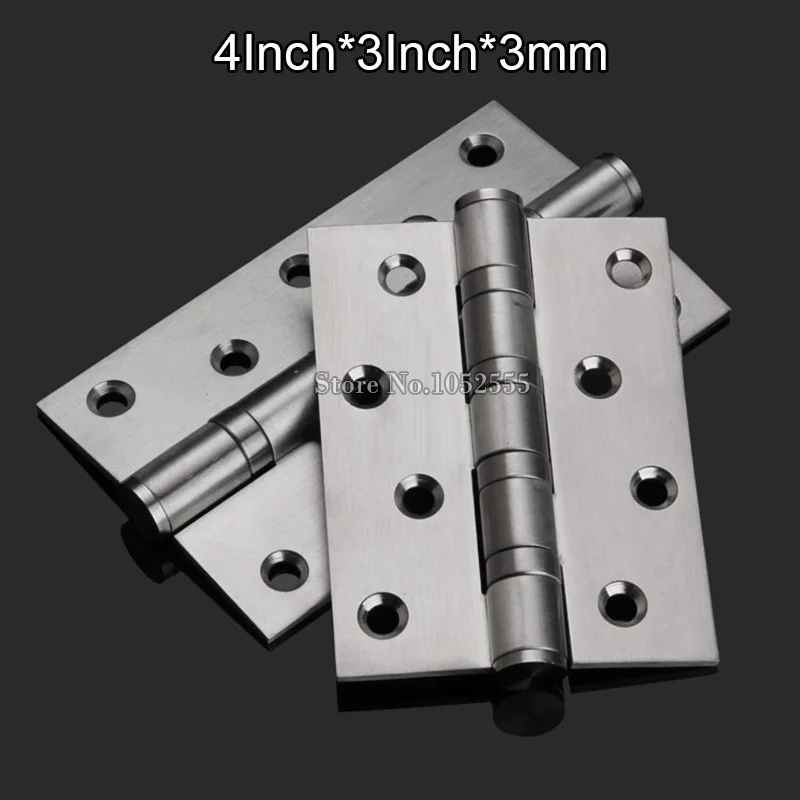4PCS/lot 4" x 3" Stainless Steel Extra thick Ball Bearing Door Hinges