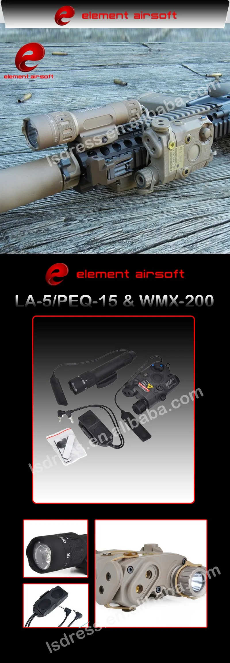 Airsoft Lanterna Tático Peq 15 Wmx200 Softair Arma Wapens Waffen ir Rifle Ex418 Led Luz 11 15 wmx200 softair arma arma arma arma