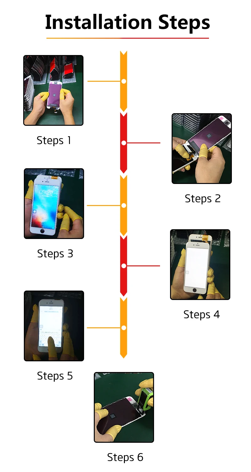 Класс ААА+++ для iPhone 6S экран с инструментами и закаленным стеклом замены lcd мобильного телефона для iPhone 6/7/8 ЖК-дисплей Дисплей с сенсорным экраном в сборе