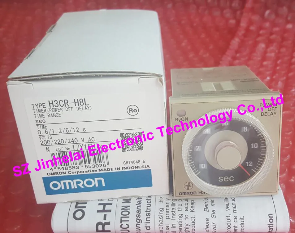 H3CR-H8L Новый и оригинальный Omron Реле времени, power off таймер задержки S или m, AC200-240V или 24VAC/DC