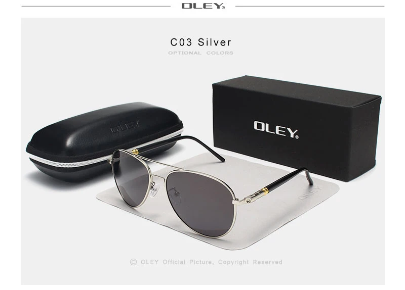 Олей бренд классический Пилот поляризованных солнцезащитных очков Мода ретро Для мужчин Бизнес очки Пляж УФ Защита унисекс очки Y1209