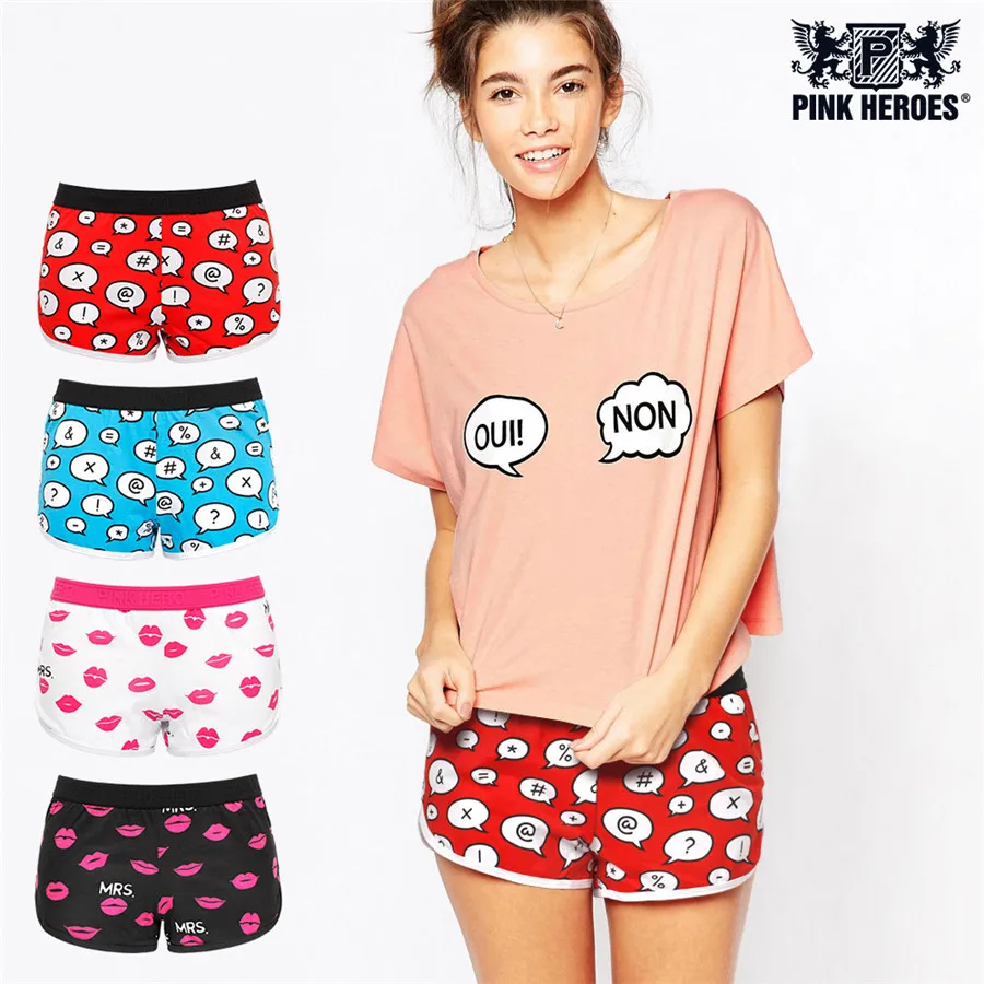 PINK HEROES Brand Sexy Women's Cotton Boxer Shorts Girls Panties