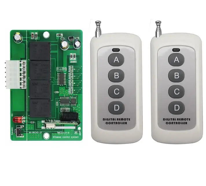 Бытовые DC12V 4ch rf Беспроводной Дистанционное управление переключатель Системы передатчик и приемник