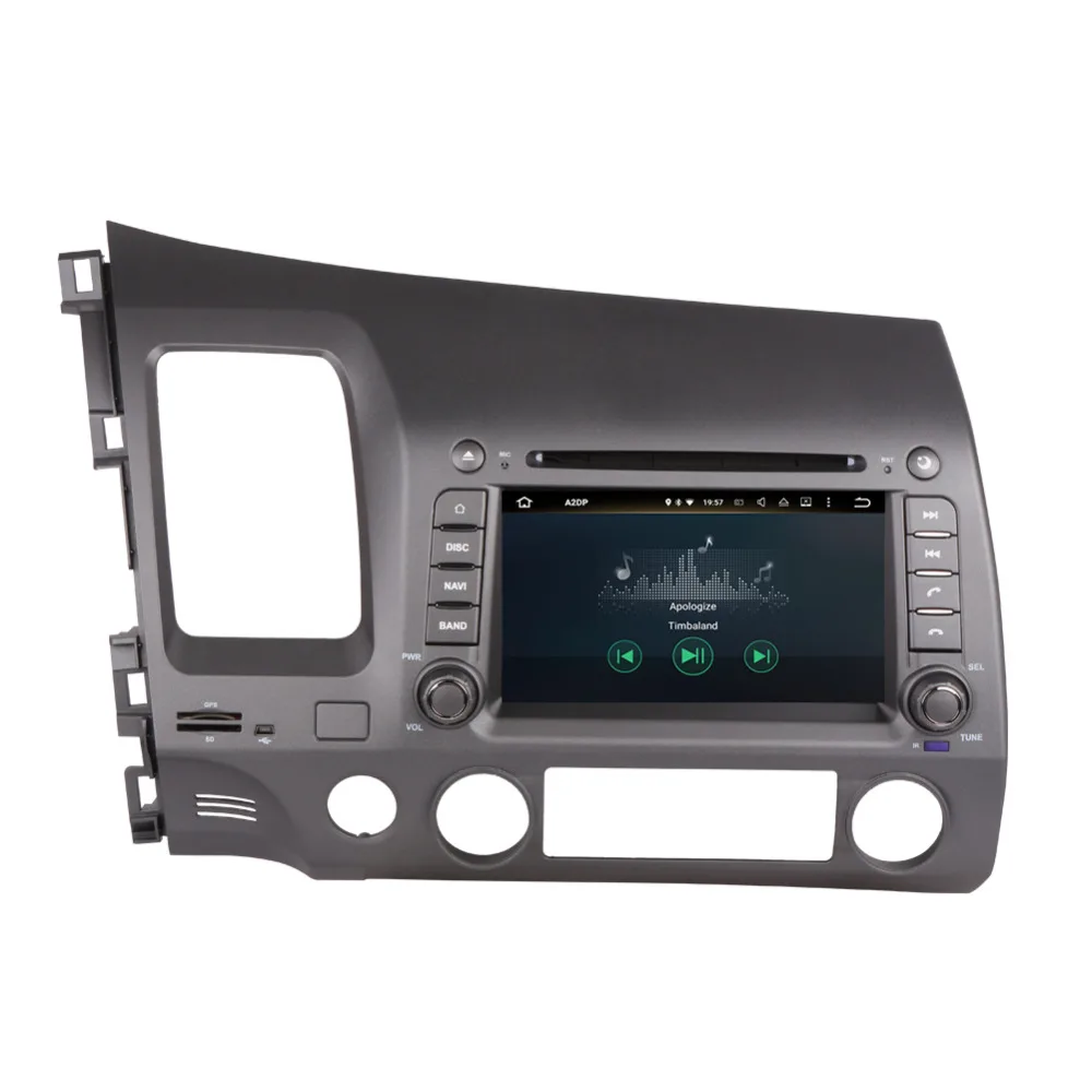 Cheap Android 8.0 Octa Core 4GB+32GB Car PC GPS Head Unit For Honda Civic Left Hand Driving 2006 2007 2008 2009 2010 2011 BT WIFI 3G 5