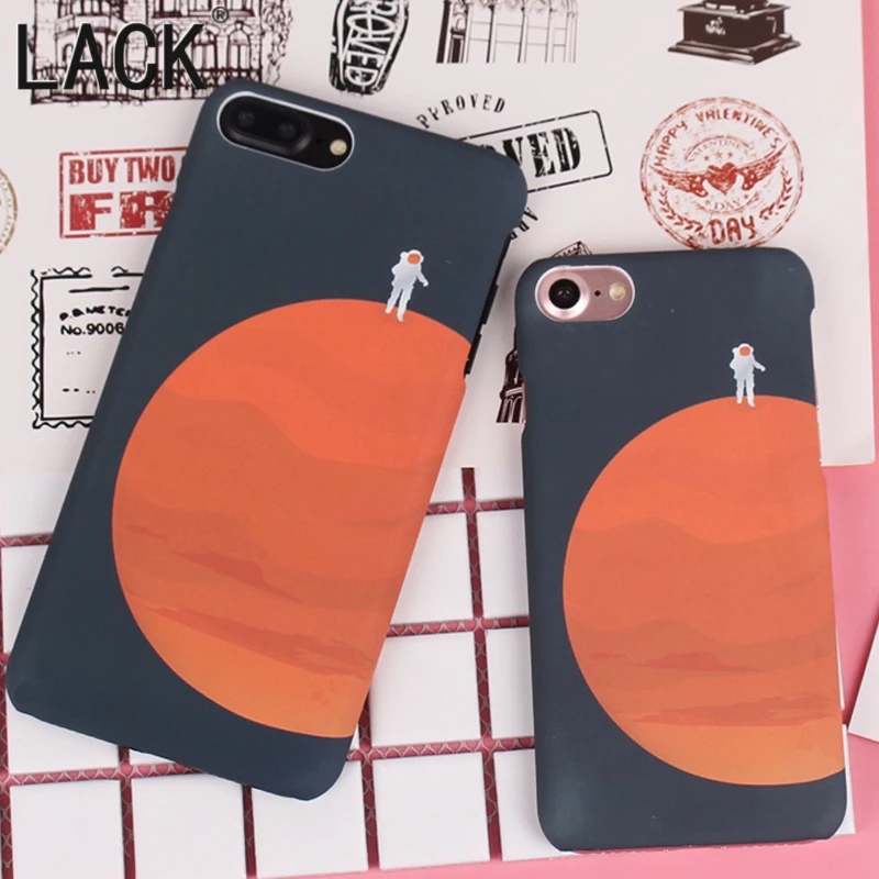 

LACK Hot Selling high quality Hard PC Phone Cases For iPhone 7 7Plus Moon Martians Space Odyssey Planets Cover