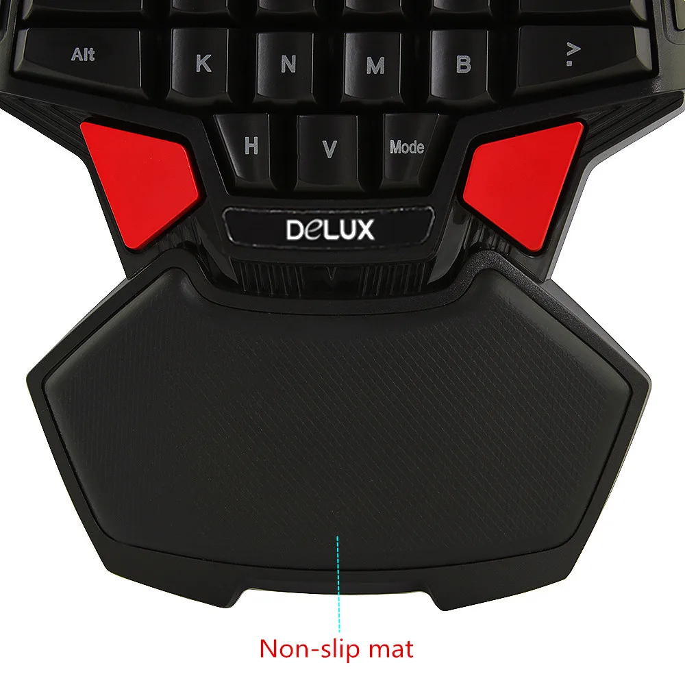 Вертикальная мышь Delux одной рукой Механическая игровая комбинации клавиш RGB