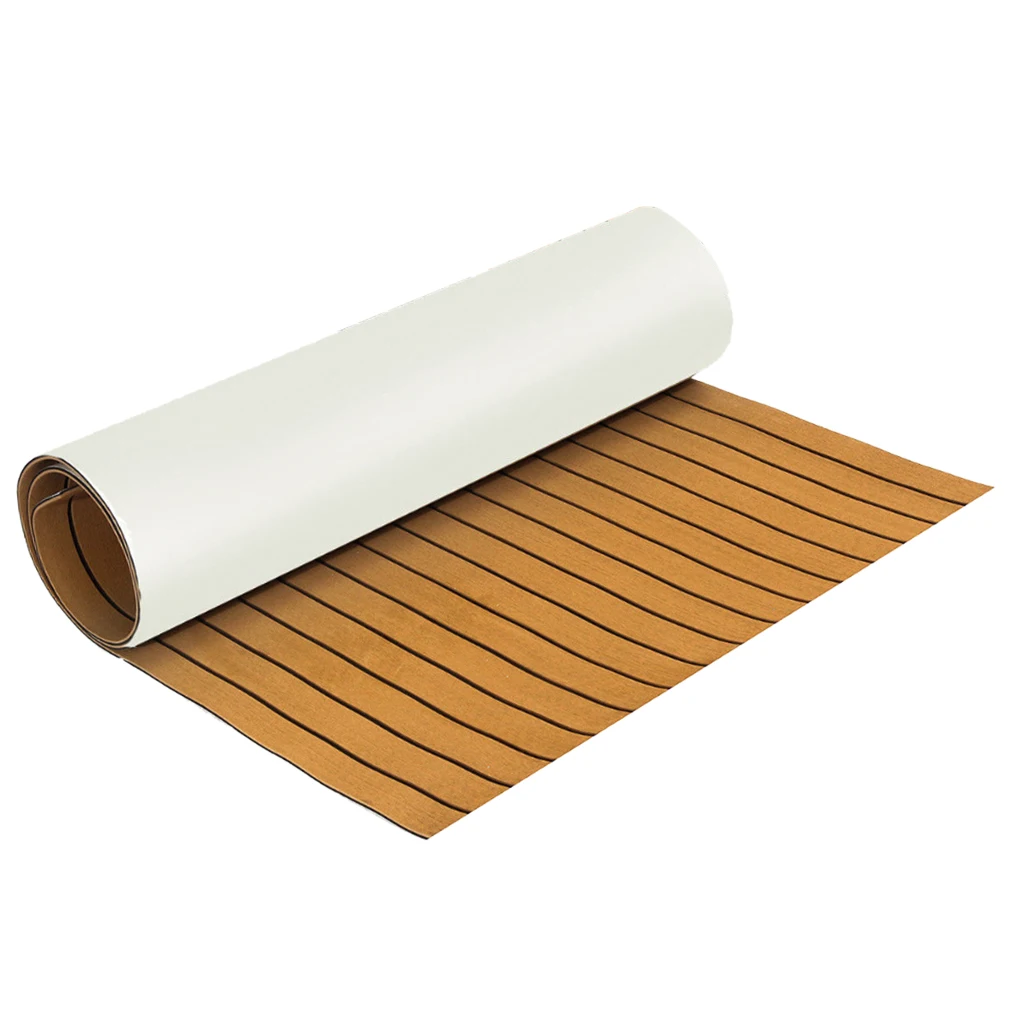 240x60cm Self-Adhesive Mat Non-Slip Boat Flooring Decking Pad Marine Floor EVA Foam Faux Boat Sheet Teak Decking Accessories