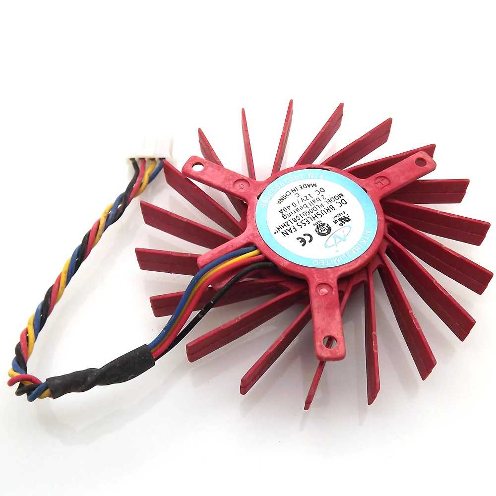 PLD06010B12HH Replacement Video Card Cooling Fan For HD3850 HD4850 W7000 Graphics Card Fan DC 12V 0.4A 60mm 4 Pin