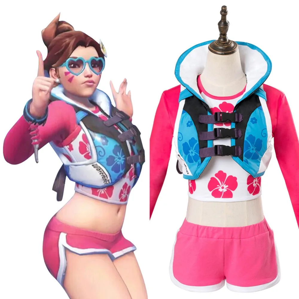 Костюм для косплея D.Va DVA Hana Song Женский костюм Waveracer Skin полный комплект Хэллоуина