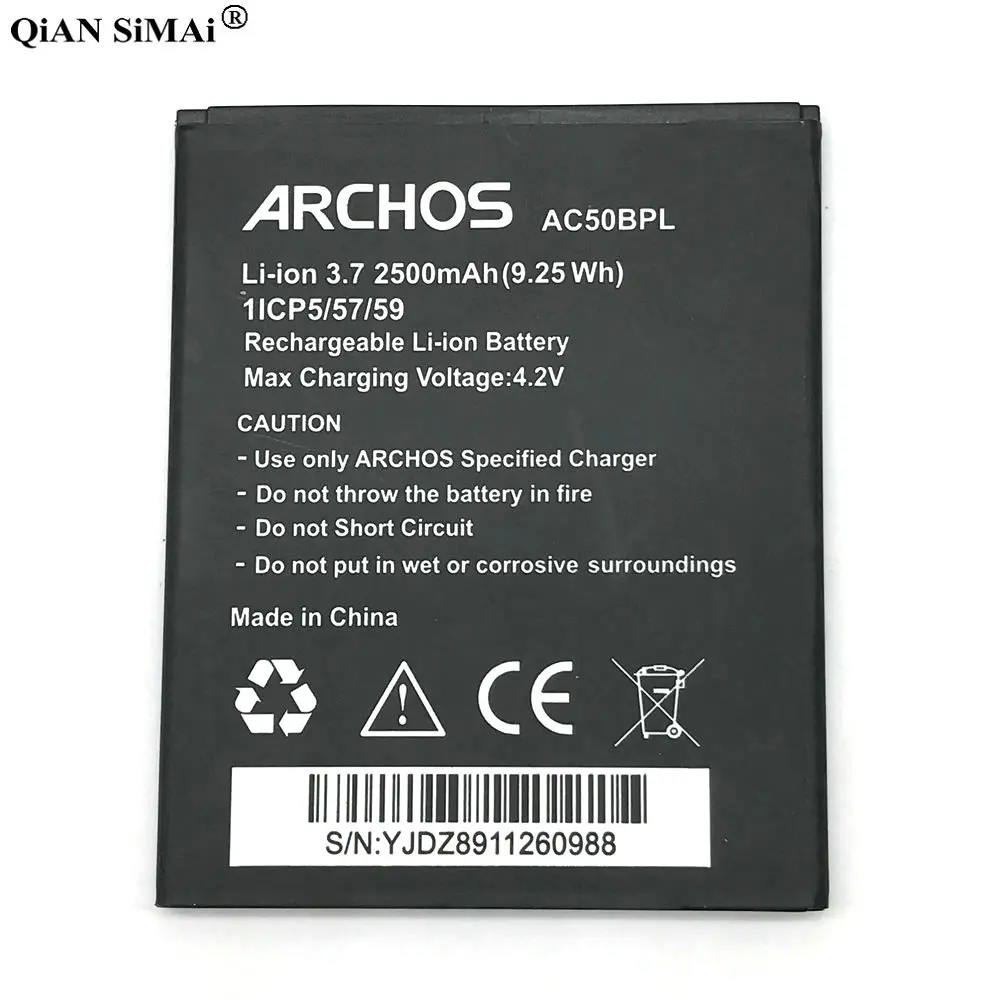 

New High Quality AC50BPL 2500mAh battery For Archos 50b Platinum phone