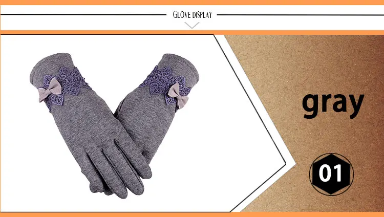 2018 Новый Для женщин перчатки для зимы Шнуровка с бантиком перчатки Дамы Девушки guantes Сенсорный экран варежки шерстяные перчатки для Для