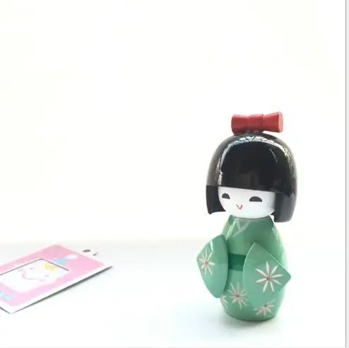 Новые милые деревянные японские куклы Kokeshi ручной работы в восточном стиле темно