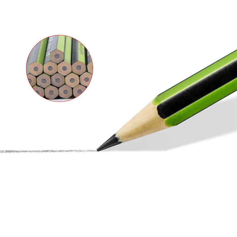 Фотокарандаш для начальной школы 12 ручек в коробке STAEDTLER 180HB 2H/2B/HB Шестигранный