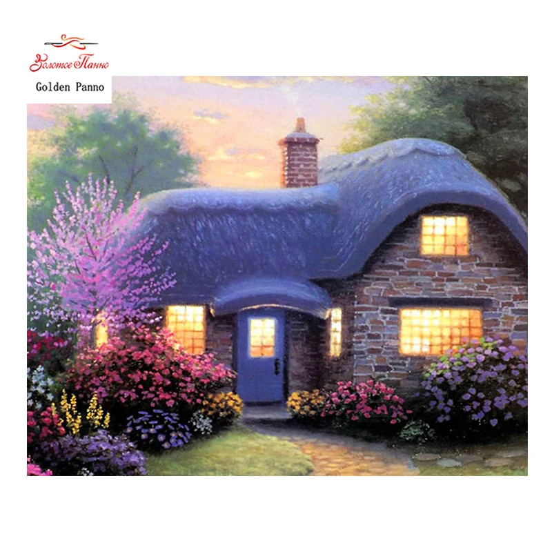

Golden Panno,Needlework,DIY DMC Cross stitch,Sets For Embroidery kit 14ct unprinted home cross-Stitching,christmas 0125