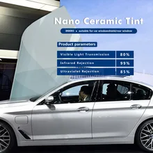 Супер прозрачная VLT80 % Защитная пленка для окна автомобиля светло