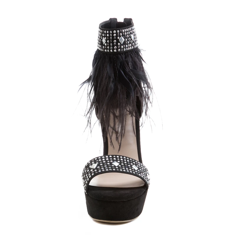 Sexy 33 Doratasia Schuhe 2018 High Frau Dünne Frauen 43 Design Schwarzes Marke Größe Große Pelz Sandalen Sommer Party Plattform Heels nrrxqR1