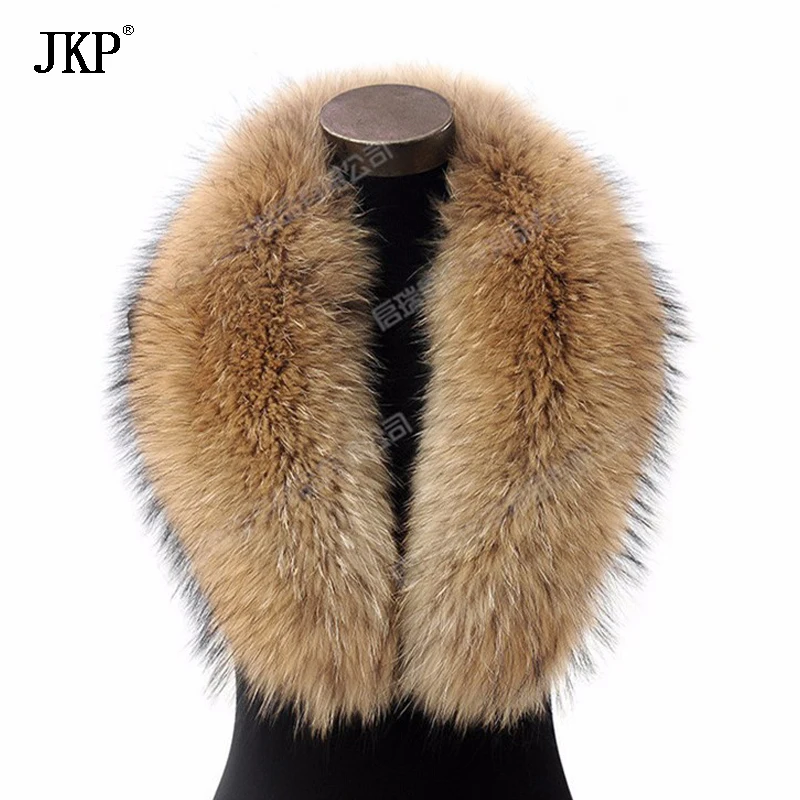 

Winter 100% Real Natural Raccoon Fur Collar & Womens Scarfs Fashion Coat Sweater Scarves Collar Luxury Raccoon Fur Neck Cap