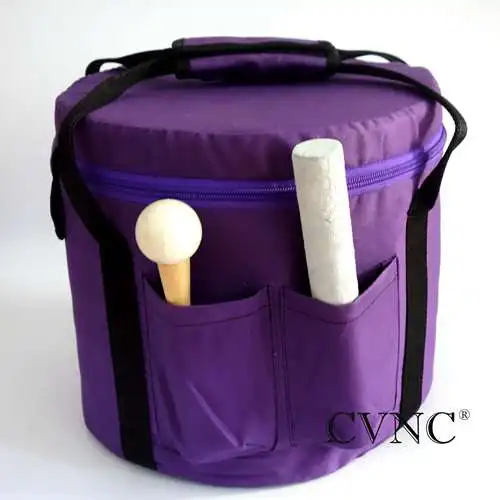 CVNC New Black or Purple Canvas Carry Bag for 7"- 8" Crystal Singing Bowls - Цвет: Purple