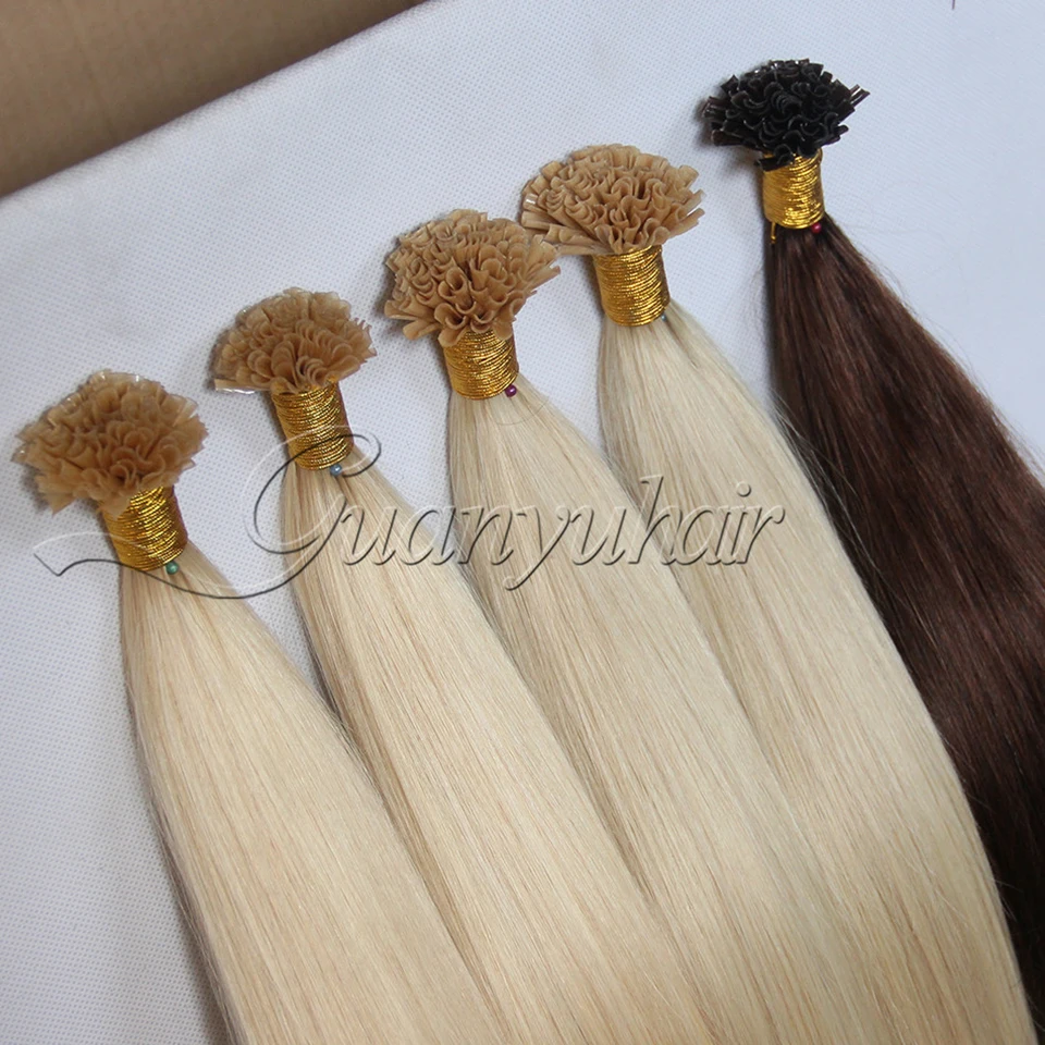 Online Guanyuhair Pra Terikat Kuku U Tip Ekstensi Rambut 18 \