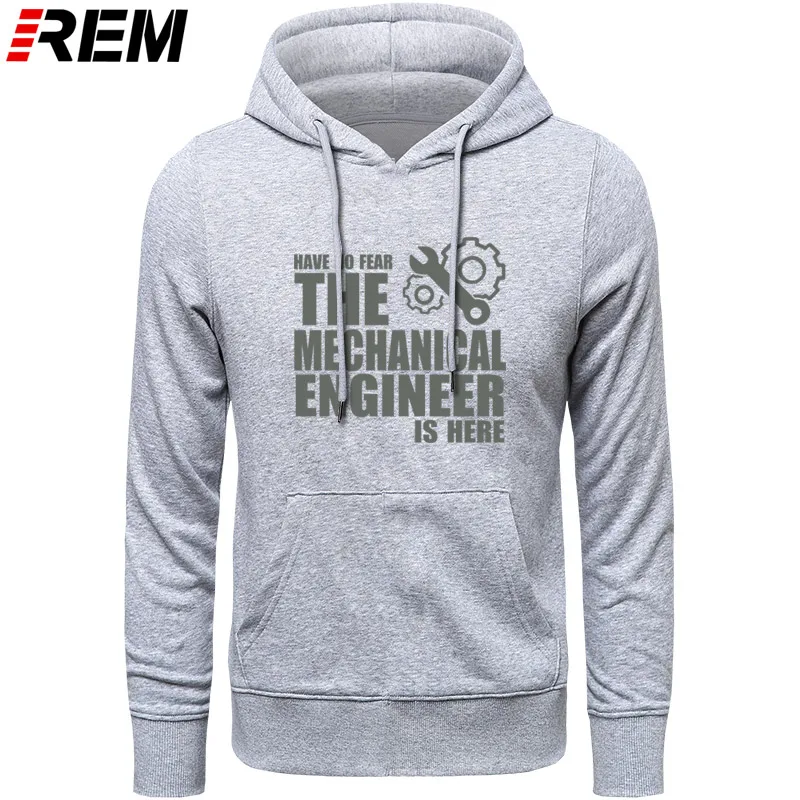Have No Fear The Mechanical Engineer Is Here Новинка забавная мужская одежда с принтом хлопковые толстовки с круглым вырезом и длинными рукавами, толстовки - Цвет: GRAY GRAY